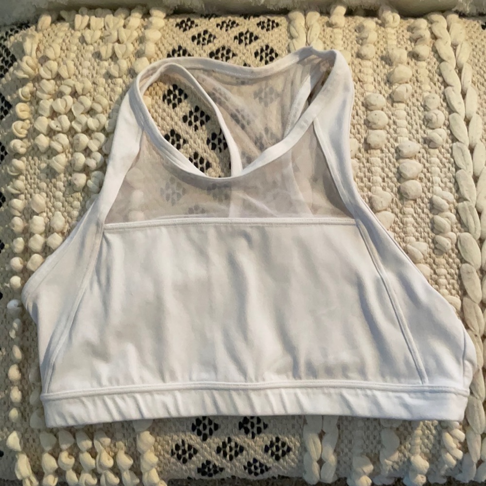 Athleta girl sports bra white